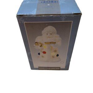Christmas Collection By Lincolnshire Santa Claus Candleholder New Opened Box CB3